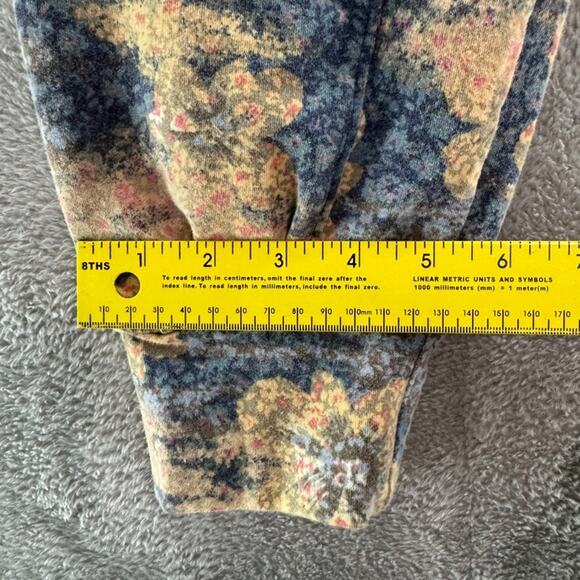 Saturday Sunday Pants Womens S Orange Blue Floral Hig Rise PullOn Jogger Pockets - Picture 9 of 15